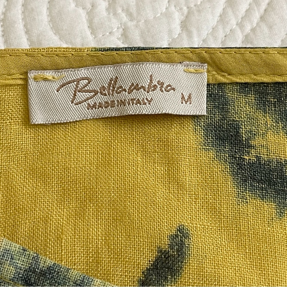 Upcycled Bellambra Linen Top OOAK Butterfly Appliqués Size Medium - Picture 11 of 15